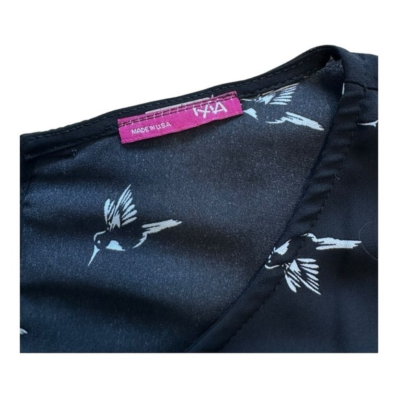 Modcloth | Ixia Sheath Dress Hummingbird Print Sleeveless Elastic Waist Size 2X - Picture 10 of 13